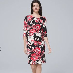 WHBM Floral Draped Dress